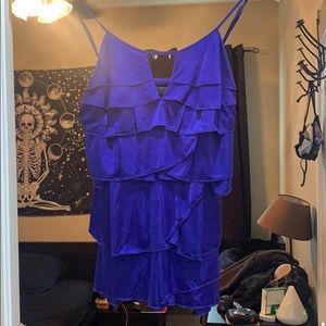 BCBG Maxazria ruffled sleeveless top